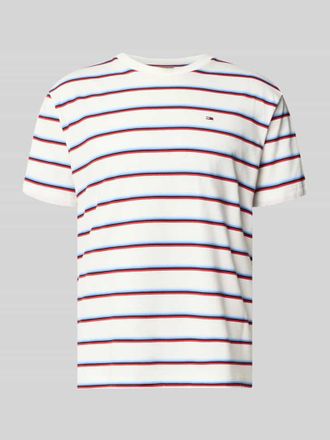 Tommy Jeans Regular Fit T-Shirt aus reiner Baumwolle in Offwhite, Gr&ouml;&szlig;e XXL