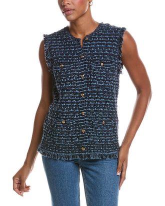 Autumn Cashmere Long Tweed Vest