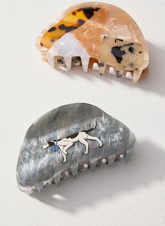 Frasier Sterling Dogs Hair Claw Clips, Set of 2