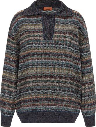 Missoni Lange mouwen poloshirt - Dames - Polos - Veelkleurig - XS - Tops