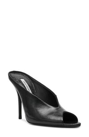 Steve Madden Agaze Peep Toe Slide Sandal in Black at Nordstrom Rack, Size 8