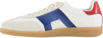 Santoni Low-Top Sneaker - Heren DBS Olympic Sneaker Wit/Blauw - Gr. UK_8 - in Weiß - für Damen
