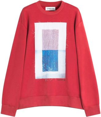 Lanvin Archive-print Classic sweatshirt - men - Cotton - S - Red