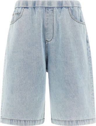 Entire studios Blue Cotton Bermuda Mens Shorts