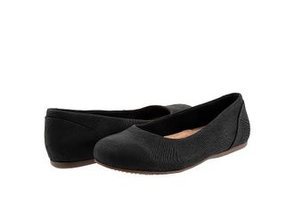 Softwalk Sonoma Womens Shoes Black Embossed : 9.5 N (AA), Leather/Microfiber/Rubber