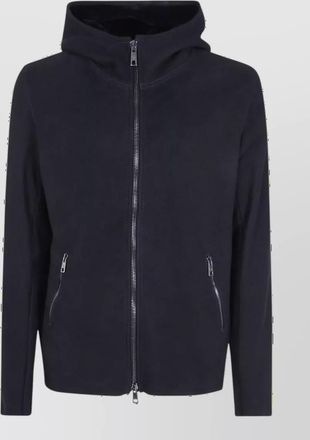 Giorgio Brato leather hooded jacket