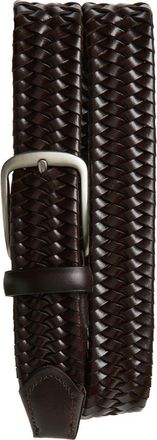 Nordstrom Thomas Braided Leather Stretch Belt in Brown Sepia at Nordstrom, Size 36