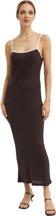 Aya Muse Lyr Dress - Dames - Maxi kleedjes - Bruin - S - Leer - Kleedjes