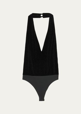 Ramy Brook Zia Halter Plunge Bodysuit