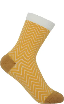 Peper Harow Zigzag Womens Socks - Yellow