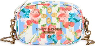 Kurt Geiger Small Greenwich Leather Camera Bag in Open White at Nordstrom Rack