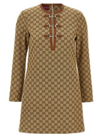 Gucci Beige Cotton Short Womens Dress