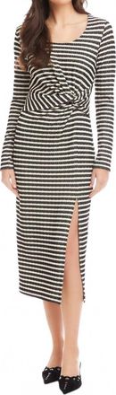 Fifteen Twenty Tyler Side Twist Dress In Stripe