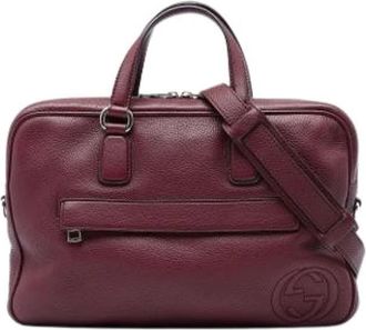 Gucci Pre-owned Business Bag - Dames - Vintage Handtas - Rood - ONE Size - Leer - Vintage