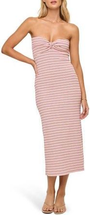 L*Space Lisette Strapless Rib Cover-Up Dress in Ashbury Stripe at Nordstrom Rack, Size X-Large