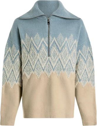 Varley Maglione Hedda con mezza zip - Blu