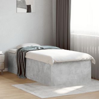 vidaXL Estructura De Cama Madera De Ingenier&iacute;a Gris Hormig&oacute;n 100x200cm Vidaxl
