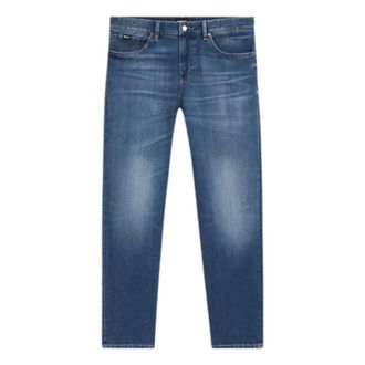 HUGO BOSS Hugo, Slim-fit Jeans, male, Blue, Size: W36 L34 Comfort-Stretch Denim Jeans