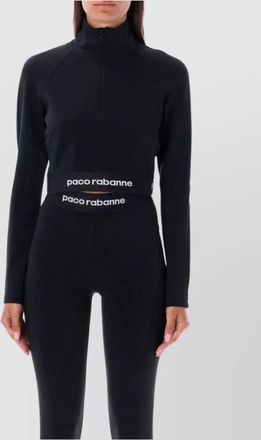 Paco Rabanne cropped high neck top