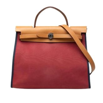 Herm&egrave;s Pre-owned Herbag Zip - Dames - Pre-owned - Rood - Maat: ONE Size Leer