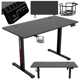 OEM Escritorio El&eacute;ctrico Para Juegos Shadow Gamer 1.0, Negro, 120 Cm
