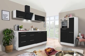 Respekta Cucina Blocco Cucina Blocco Cucina Bianco Nero Amanda 310 Cm Respekta Premium