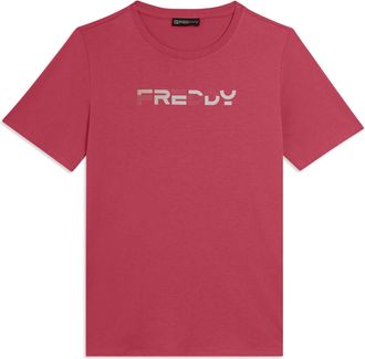 Freddy T-shirt Manica Corta con Logo FREDDY Olografico