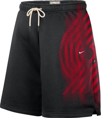 Nike Mens Portland Trail Blazers Standard Issue Fleece Basketball Shorts in Black | IQ1537-010