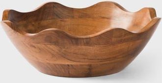 Mela Artisans Acacia Wood Scallop Bowl in Natural - Medium at Nordstrom
