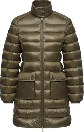 Moncler WOMENS GENET LONG COAT Size: 3, colour: KHAKI