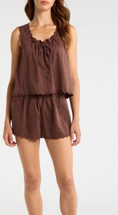 Reformation Hazel Short Pajamas in Cafe at Nordstrom, Size X-Large