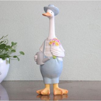 OEM Adornos De Jard&iacute;n Con Forma De Pato, Par De Esculturas De Animales, Decoraci&oacute;n De Jard&iacute;n Para El Hogar - A-crezuo