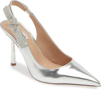 Steve Madden Stefani Metallic Slingback Pump in Silver at Nordstrom Rack, Size 7.5