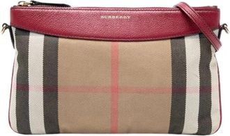 Burberry Pre-owned Cross Body Bags, female, Brown, Size: ONE SIZE Pre-owned Canvas Cross Body Bag