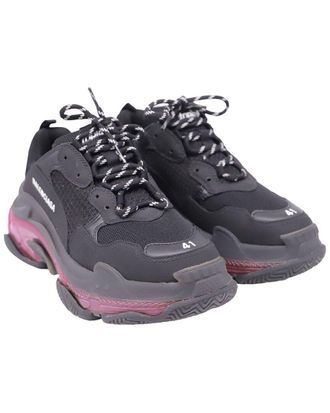 Balenciaga Womens Polyester Triple S Clear Sole Sneaker (Authentic Pre-Loved)