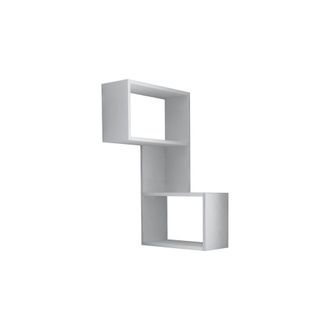 Habitat & Jardin Estante de pared de madera part - 47 x 20 x 85 cm - blanco