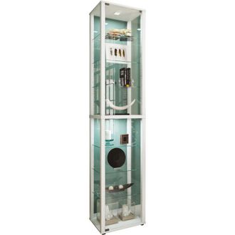 ebuy24 Ebuy24 - Vetrina in vetro vcm in piedi Vetrina vetrata con vetro di sicurezza esg Dimensioni ca. a. 227 x l. 50 x p. 38 cm Vetrina in vetro Moderno e