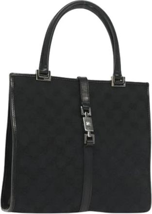 Gucci Pre-owned Canvas Handtas - Dames - Vintage Handtas - Zwart - ONE Size - Vintage