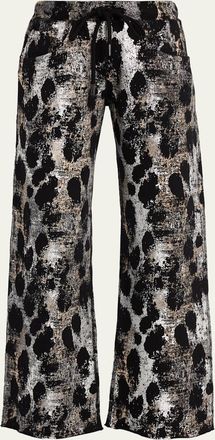 R13 Relaxed-Fit Foiled Sweatpants