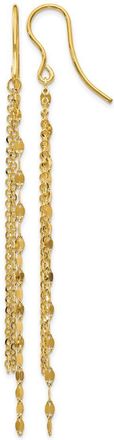 Diamond2Deal 14K Yellow Gold Tassel Shephard Drop Dangle Earrings