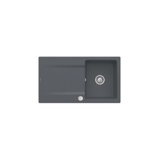 Villeroy & Boch Villeroy&boch - Villeroy Et Boch Siluet 50 Graphite Ceramicplus Fregadero De 1 Seno - Con Vaciador Manual