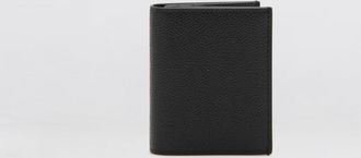 Thom Browne Portafoglio bifold in pelle a grana con dettaglio a righe
