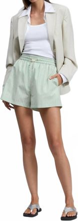 Rag & Bone Marvin Stripe Short In Green
