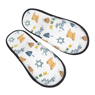 Generic Fluffy Slippers Seamless Pattern Holiday Portable Cotton Slippers Soft Cotton Slipper For Home Hotel Women L