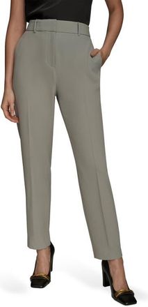 DKNY Flat Front Straight Leg Pants in Weathered at Nordstrom, Size 10