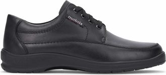 Mephisto Wijde pasvorm veterschoen - Zwart - Heren - Veterschoenen - Zwart - 40 1/2 EU - Leer - Schoenen