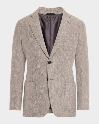 Giorgio Armani Men & apos;s Wool-Viscose Deconstructed Blazer