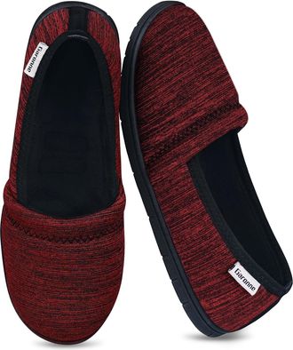 Garonne Womens Slippers with Removable Padded Insole, Non-Slip Slippers for Women for Bedroom Indoor/Outdoor, Red Excursion Plain Getaway Solids, 8.5 UK