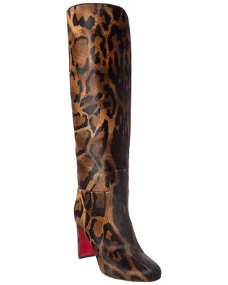 Christian Louboutin Loo Botta 85 Haircalf Knee-High Boot