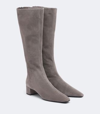 Aquazzura Saint Honor&eacute; suede knee-high boots